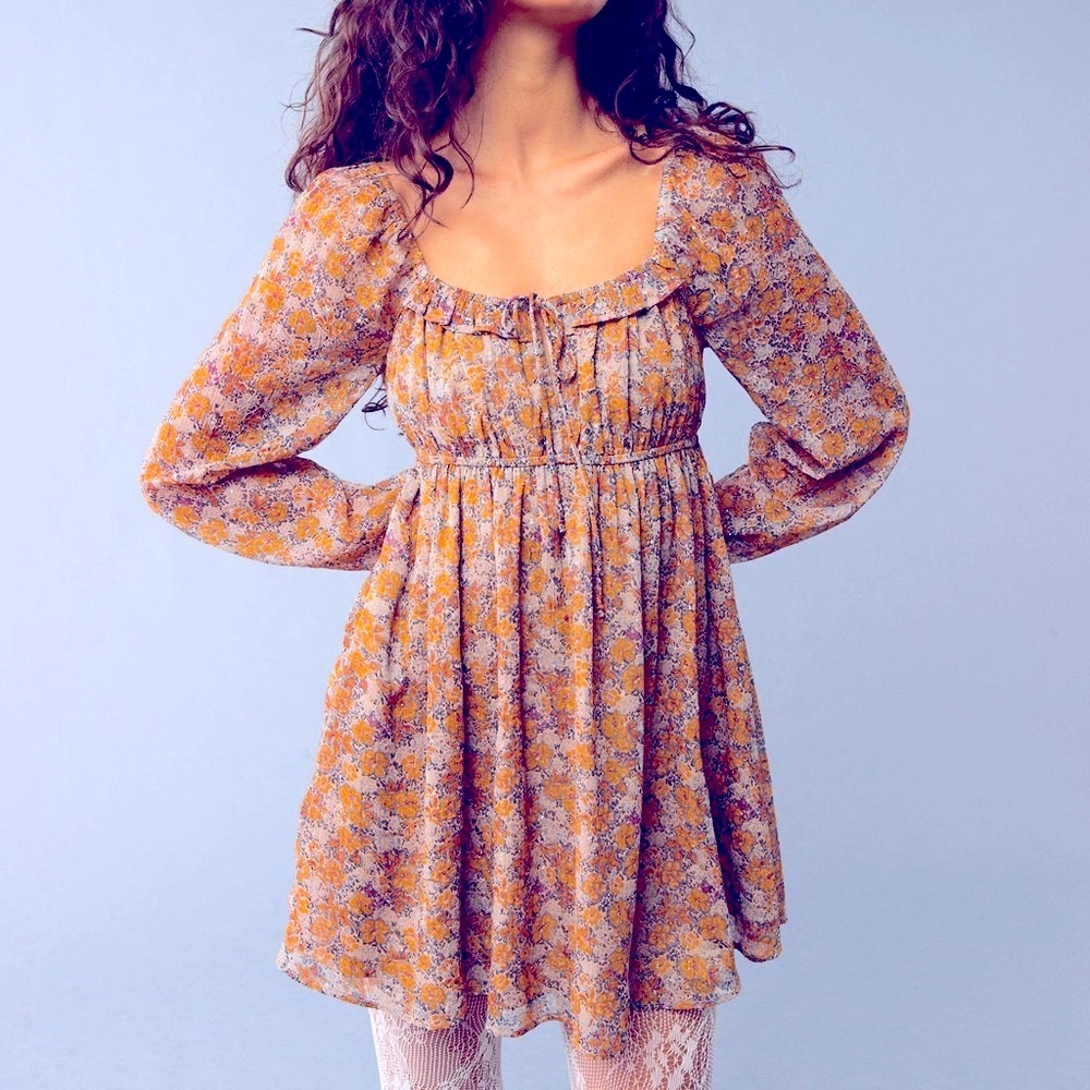 🌟HP🌟American Eagle Floral Chiffon Mini Dress